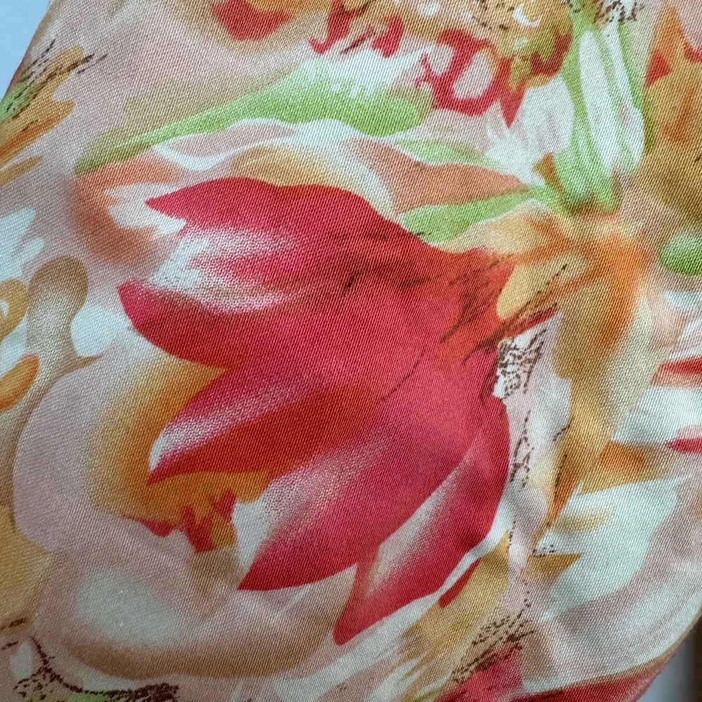 Coldwater Creek Chic Watercolor Floral Button-Front Spring Jacket  Blazer Size S